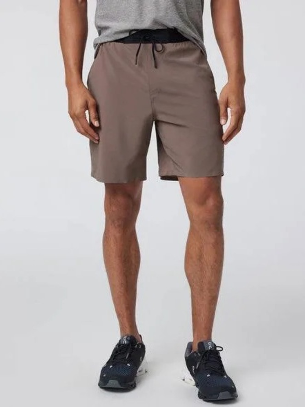 Men’s Vuori Domain Performance Drawstring Shorts - Color Fossil